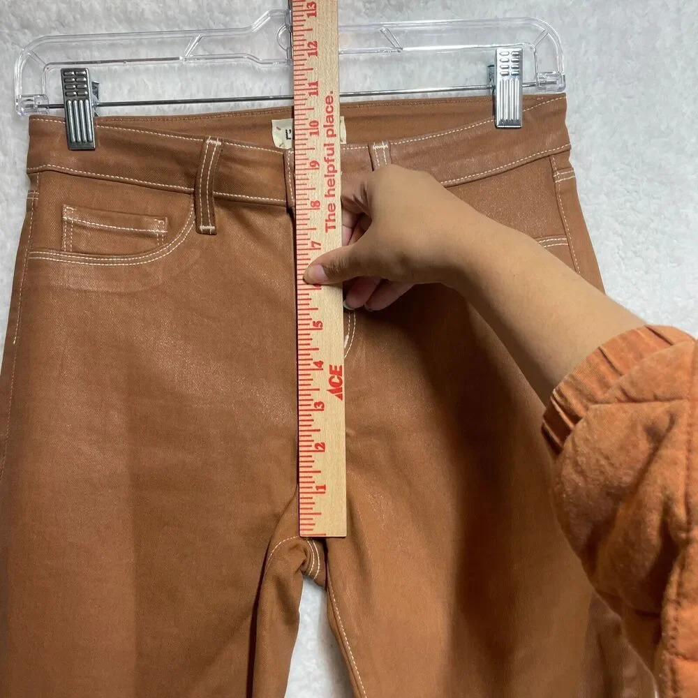 L’agence Margot High Rise Skinny In Java Natural Contrast Coated Size 26 Brown - Picture 4 of 9
